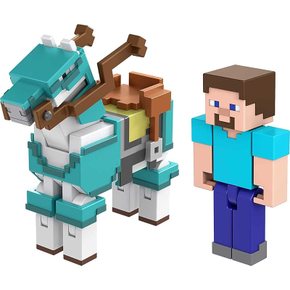 마텔 MATTEL Minecraft 마인크래프트 피규어 스티브 Steve 와 아마