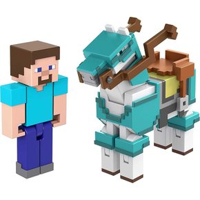 마텔 MATTEL Minecraft 마인크래프트 피규어 스티브 Steve 와 아마