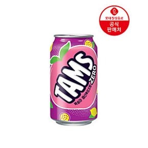 (NEW) 탐스제로 복숭아패션후르츠향 355ml 24캔 x4BOX