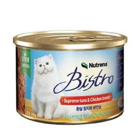 비스트로캔 흰살참치와닭안심 160g x 24개 고양이캔