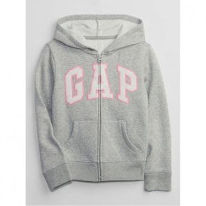 키즈 갭 GAP 로고 집업 후디 후드티 헤더 그레이 7365991