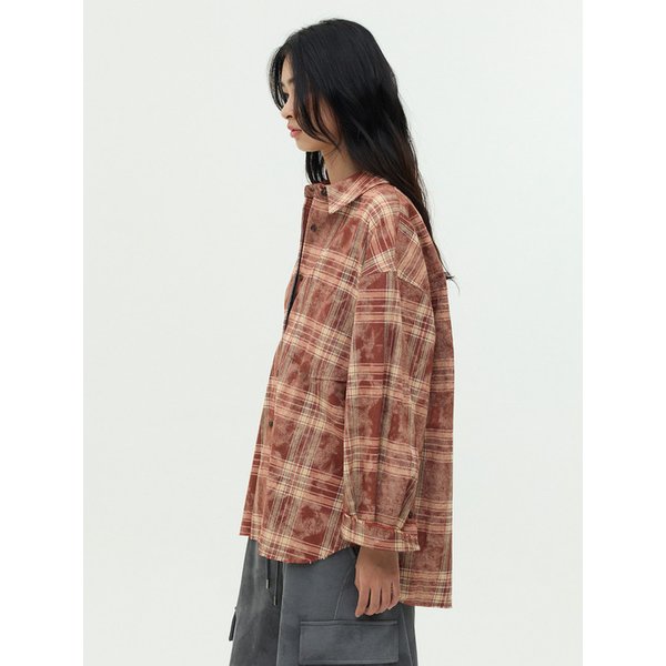 빈티지 워싱 오버핏 셔츠 EMP8WBL030