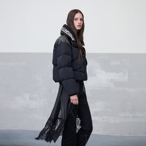 [시흥점] 여성 니트 탈부착 구스 숏 점퍼  (ER4TD404)