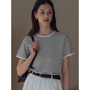 Cotton stripe T-shirt(2color)