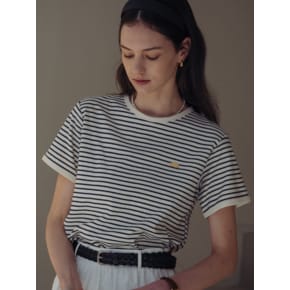 Cotton stripe T-shirt(2color)