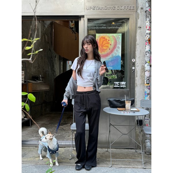 져지 부츠컷 레깅스 (Black)