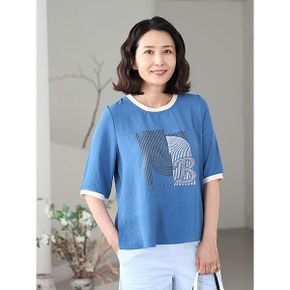 T57525 마린 비치 그래픽 티 60대 엄마옷_P423036888