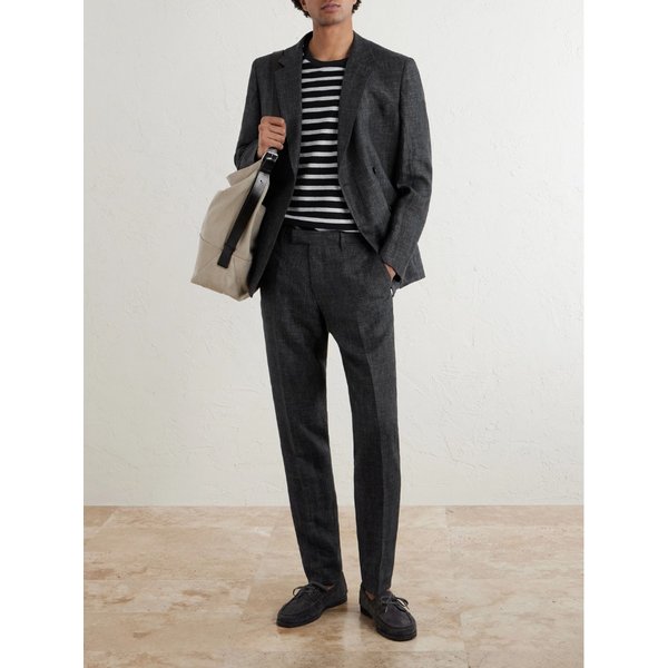 미스터 피 린넨 델라브 체크 슬림 수트 팬츠 46376663163004714