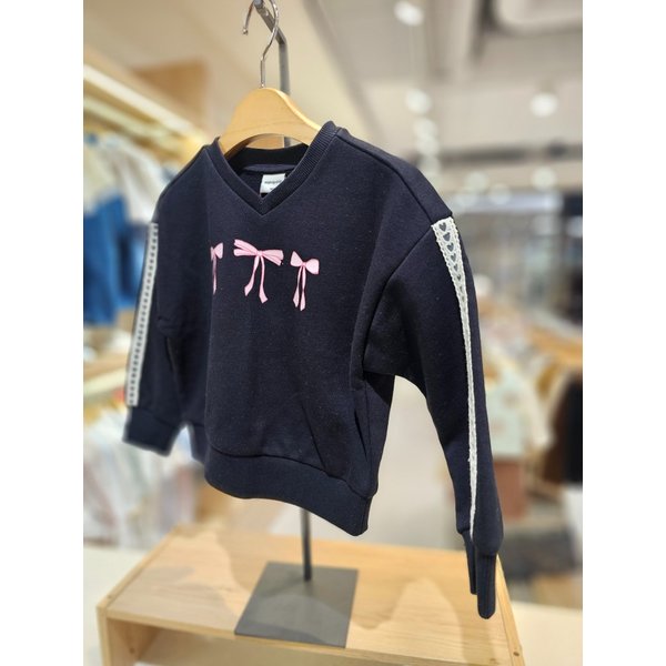 [파주점] (BK)  리본 크롭   맨투맨   8611933275