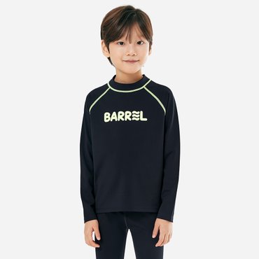 배럴 키즈 에센셜 래쉬가드 블랙 (B5SKWRG301BLK)
