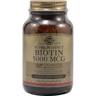  3개X  솔가  Biotin  5000  mcg  식물성캡슐  50정