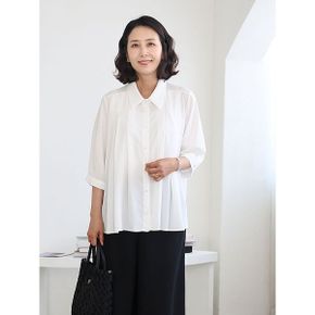 T57556 여신핏 볼륨 A라인 핀턱 블라우스 50대 엄마옷_P427197679