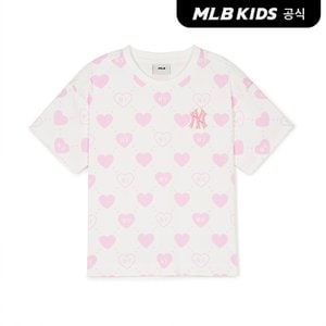MLB키즈 (공식)24SS 하트 전판 반팔 티셔츠 NY