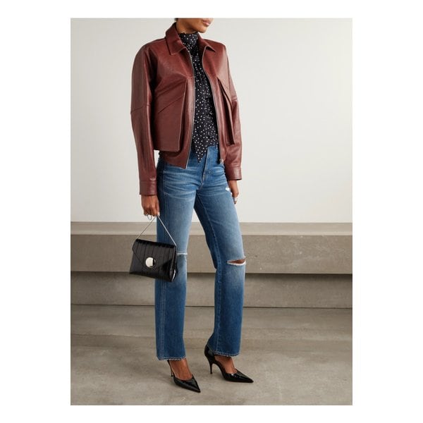 베로니카비어드 딜런 디스트레스 하이라이즈 스트레이트 진 미드 데님 46376663162905246