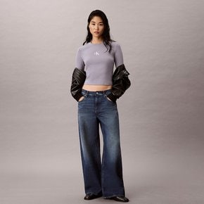 AK분당점 캘빈클라인 여성 롱슬리브  모노로고 베이비 티  47A803G-8RD