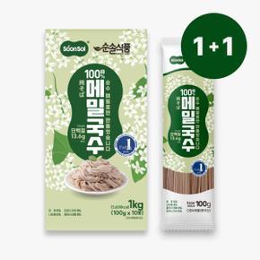 /순솔 순솔 100% 메밀국수 1kg + 1kg (100g x 총20봉) 소바 메밀면