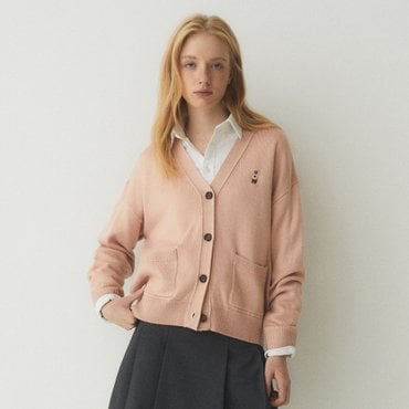 후아유 Steve Loose-fit V-neck Cardigan WHCKE4T82F