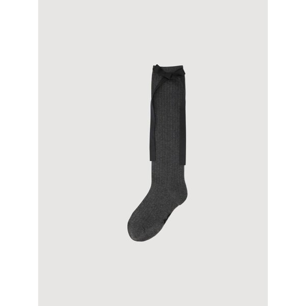 Ribbon Point Knee Socks (Dark grey) LXLAX26160GYD