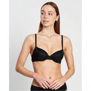 4378320 Calvin Klein Sheer Marquisette Lightly Lined Demi Bra - Black