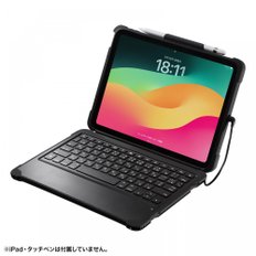 Sanwa Supply iPad 10 세대 전용 케이스가있는 키보드 타입 C 케이블 연결 SKB-IP6BK