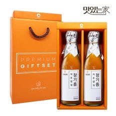 50년전통 대현상회 저온압착 참기름 들기름 350ml 선물세트 (선물케이스포장)