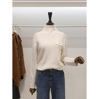 ZOOC [파주점] 쥬크 주크 모크넥 플랩 디테일 니트 V254KSK941