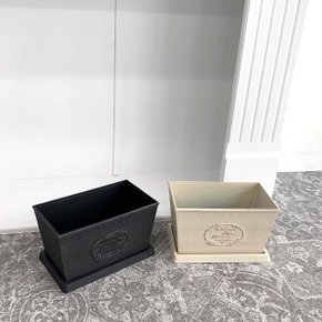 빈티지 플라스틱화분 옆이넓은 직사각 Q22 22x12x12cm (WE626B5)