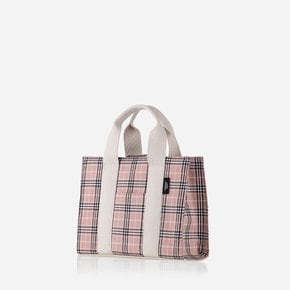 [핑크 체크 캔버스백] Pink Check Canvas Bag