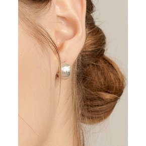 [Ie384]Sanding Texture Silver Earring