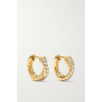 DAVID YURMAN 데이비드 율만 Crossover 18-karat Gold Diamond Hoop Earrings 골드 1647597291725760