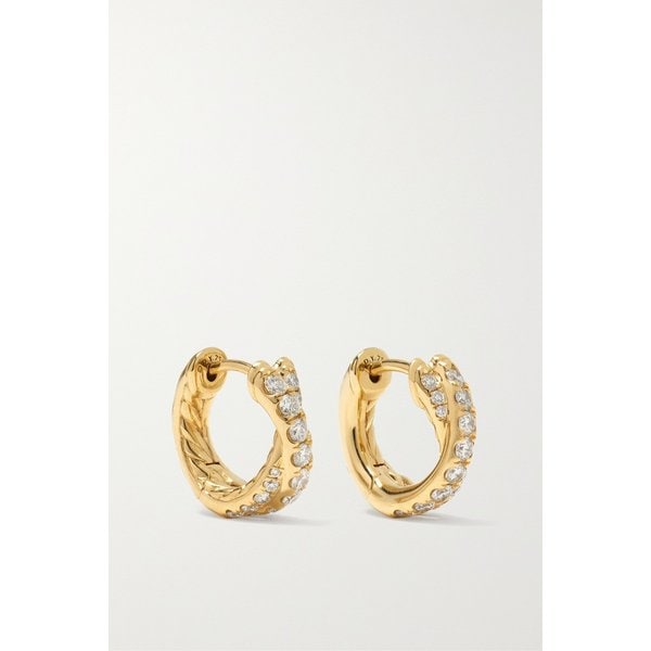 데이비드 율만 Crossover 18-karat Gold Diamond Hoop Earrings 골드 1647597291725760