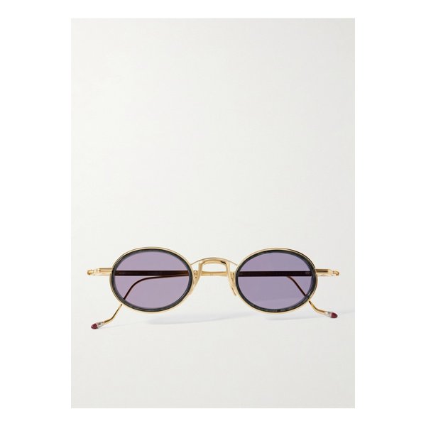 바르다 오벌 프레임 골드톤 아세테이트 선글라스 46376663162923466