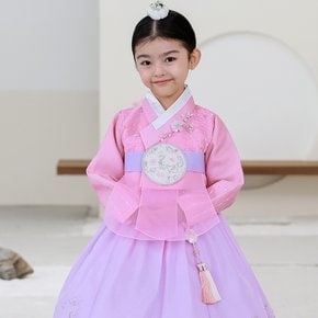 보라랑 여아용 아동 한복 세트