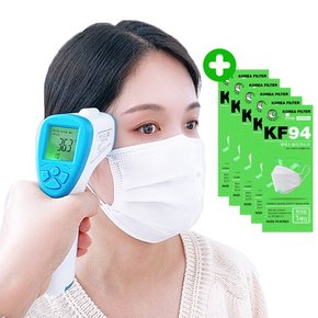 비접촉체온계 의료기기인증 국산 폴리셀체온계+리뷰 약속시KF94 마스크5매