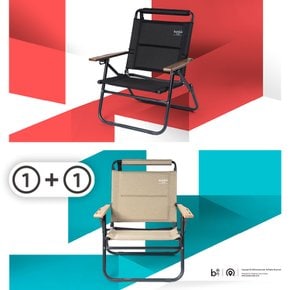 MOC Folding Chair 1+1 폴딩체어 와이드 각도조절 접이식 캠핑 체어