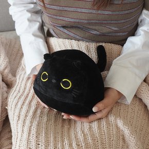 귀여운 꼬리 검은 고양이 인형 캣 쿠션 모찌 동물