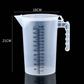 뚜껑 탈부착 손잡이형 계량컵 비이커 2000ml (WCFA2E2)