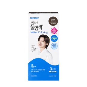 물염색 3회분 다크브라운 100% 물만 섞는 순한 염색약