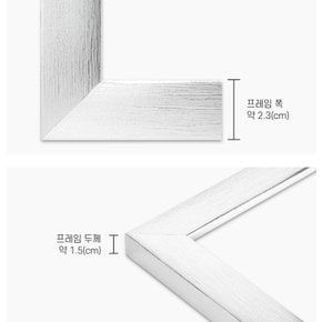 3x5 사진액자 (실버) 가족웨딩인테리어탁상 (퍼즐사랑)