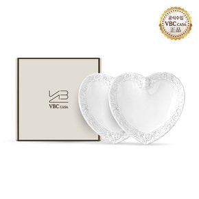 [SET] 까메오 엔젤 하트접시 16cm 2P(기프트박스)