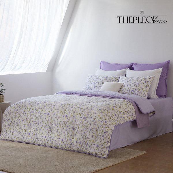 더플레오 리네아 프린트 차렵 이불 3종 세트 (Q)