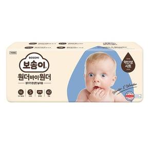원더바이원더 팬티형 기저귀 5단계 XL 특대형 팬티 남아용 42매