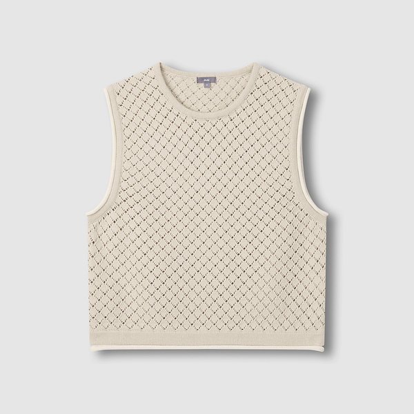 여 크로쉐 민소매 니트 J116202734005