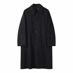 Black Wool Balmacaan Coat_CWCAW24602BKX