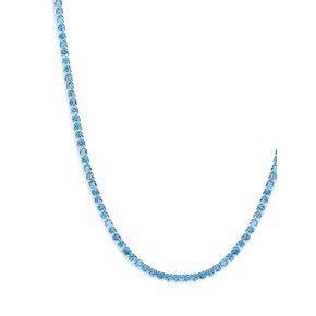 레인드랍 블루 2.5MM 테니스 초커 목걸이[S925]