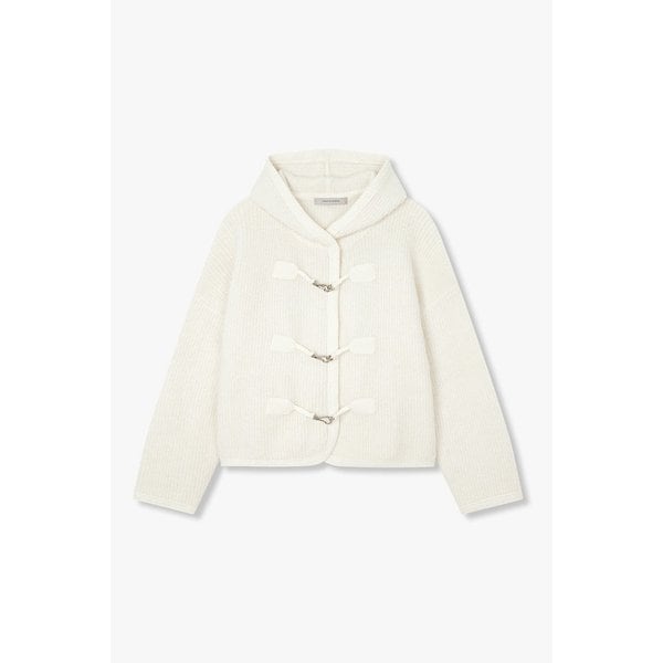 루프 디테일 후드 니트 가디건 7125450106106