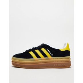 4490680 adidas Gazelle Bold sneakers with gum sole in black and yellow