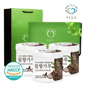 인도네시아 침향 분말 가루 100% HACCP 인증 110gx3통 선물세트