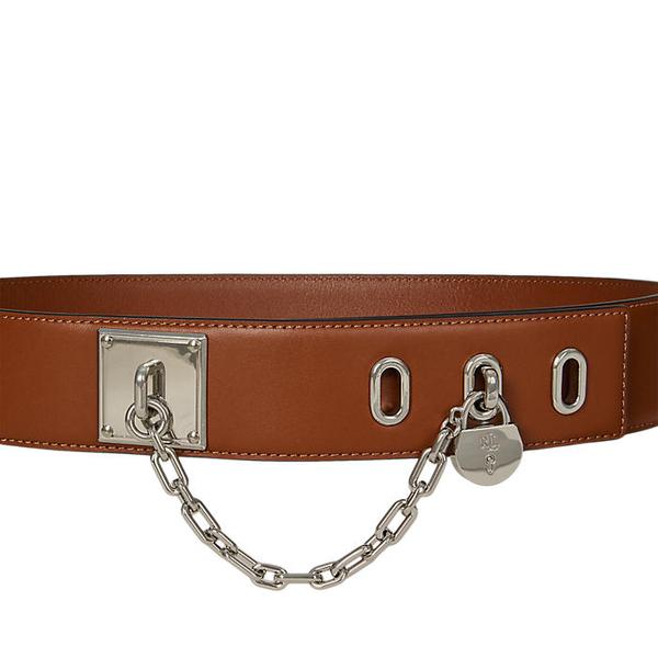 레더 체인 패드락 와이드 벨트(WALRBLT0F320294200)