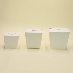  이지포장 딤섬용기 중형 흰색무지 500개 종이 접시 포장 상자 일회용